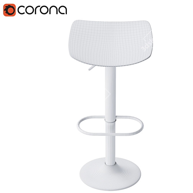 Sleek Torup Bar Stool 3D model image 4