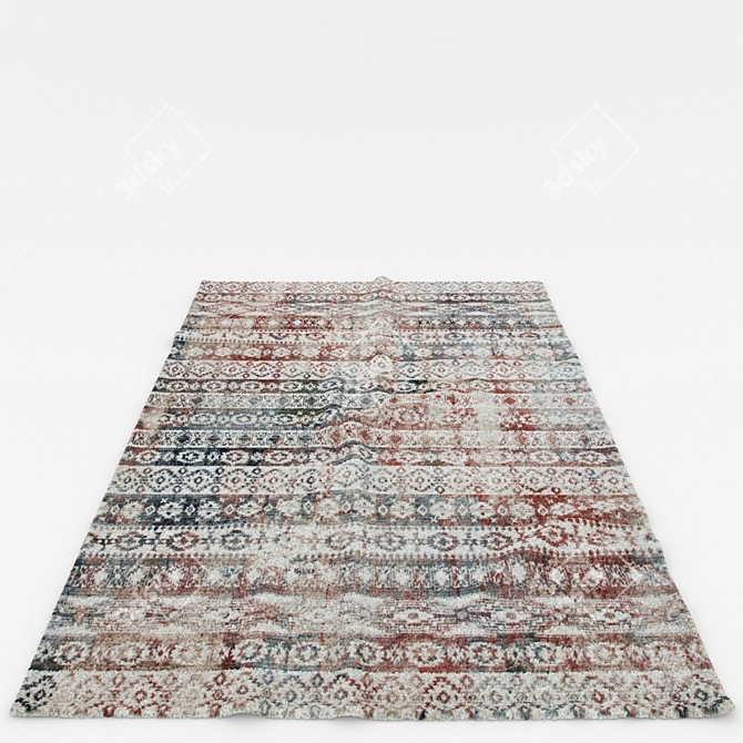 Variety Pack of 6 Textured Rugs 3D model image 6