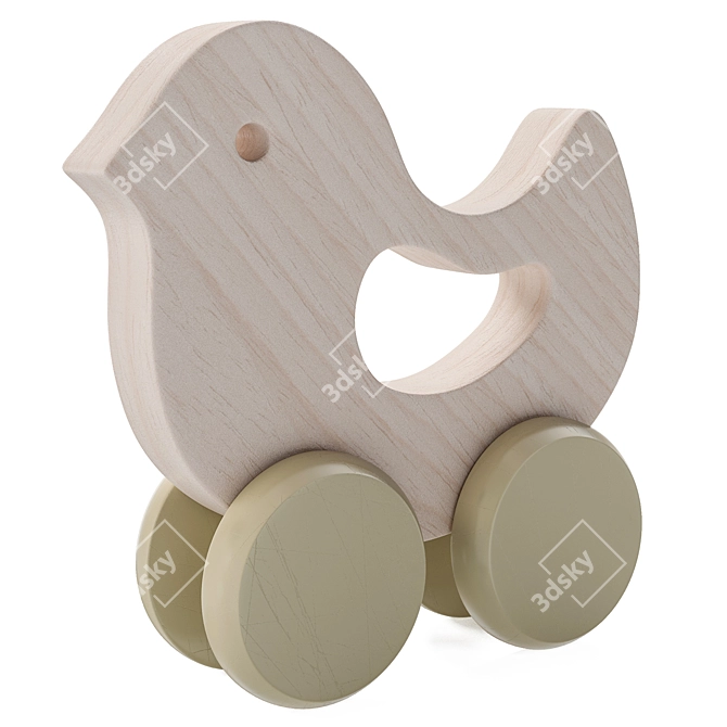 Odin Parker Wooden Toy Set: NURMS Subdivision with 1 Iteration 3D model image 4