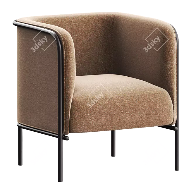 GABER PLACE Easy Chair: Modern Comfort 3D model image 1