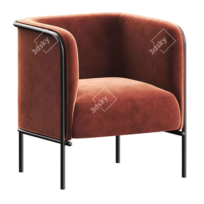 GABER PLACE Easy Chair: Modern Comfort 3D model image 2