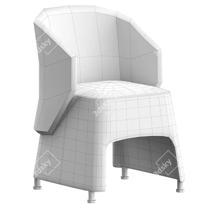 Sesta BLOG Easy Chair: Stylish and Comfortable 3D model image 5