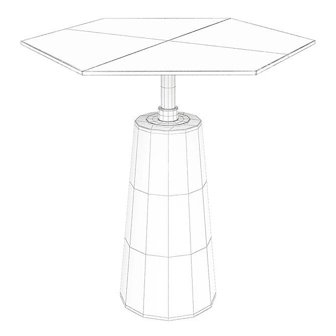 Elegant Hawley Side Table 3D model image 2