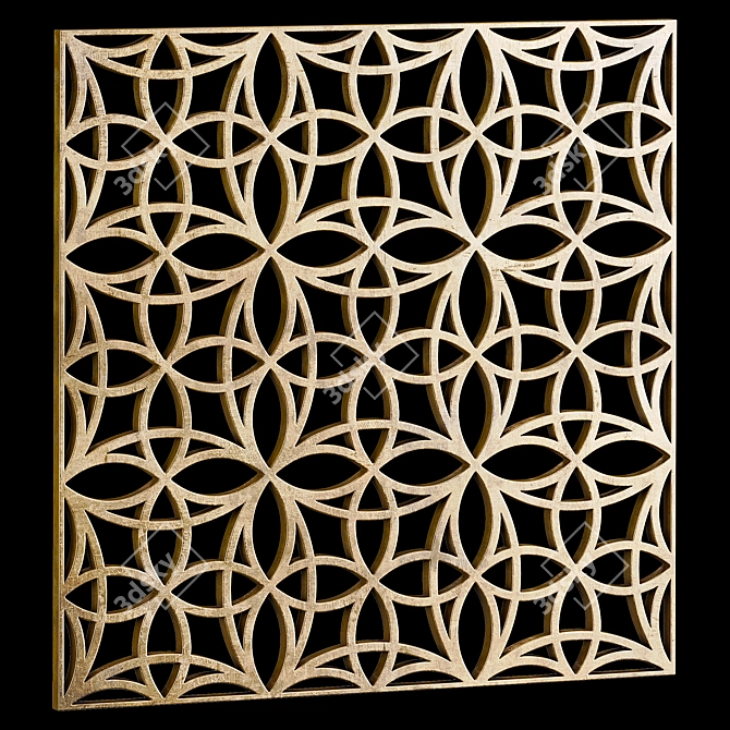 Square Decorative Panel Set 600x600mm 3D model image 4