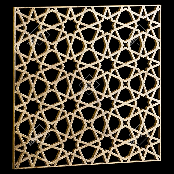 Square Decorative Panel Set 600x600mm 3D model image 5