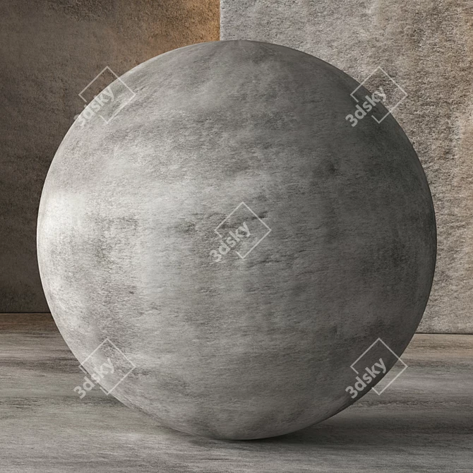 Seamless Concrete Material: High Resolution VRay and Corona Texture 3D model image 2