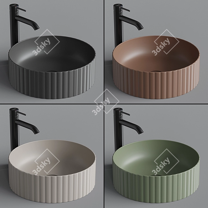 ArtCeram MILLERIGHE OSL010 Round Sink 3D model image 2