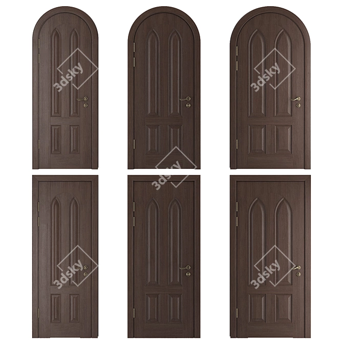 Elegant Arch Door Collection 3D model image 5