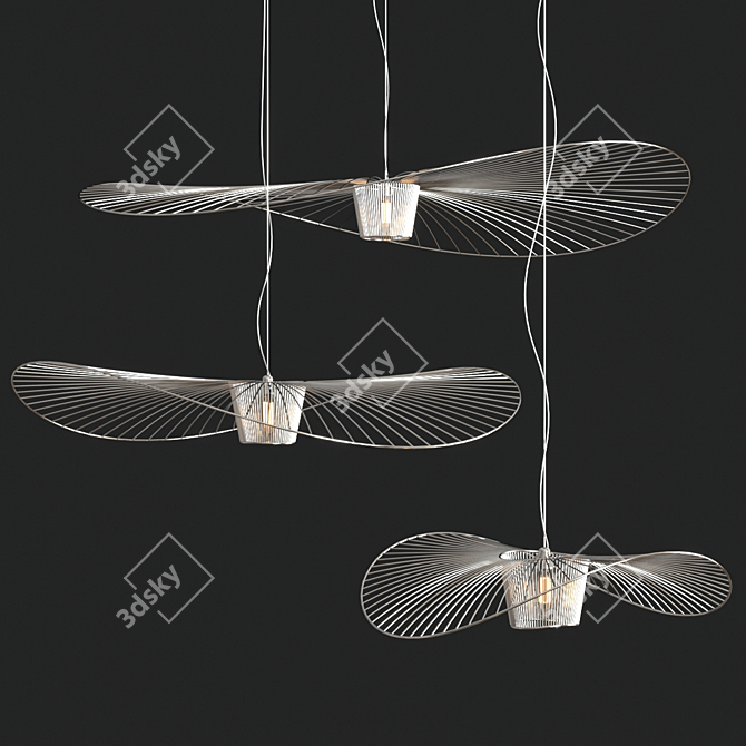 Versatile Vertigo Pendant Lights 3D model image 2