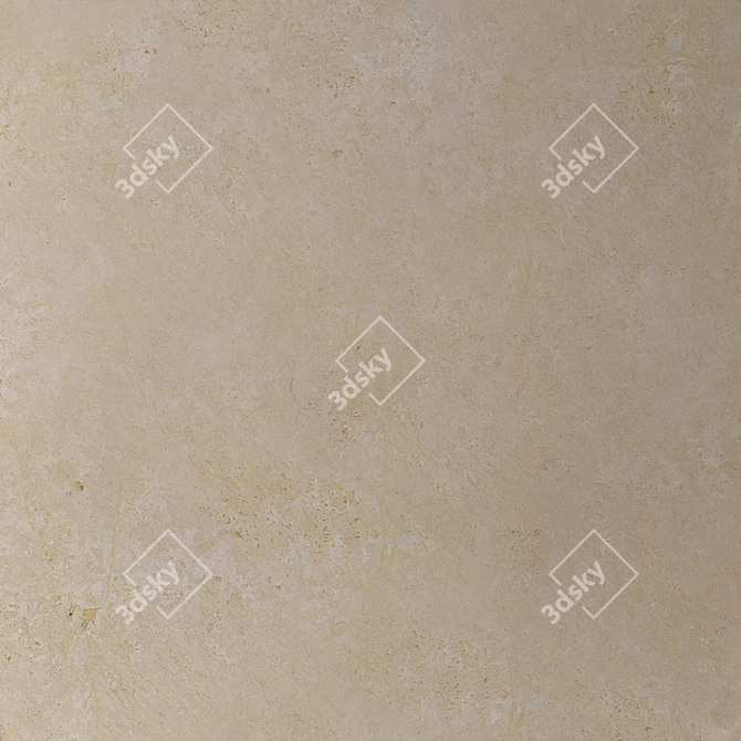 Seamless Beige Marble Slab 3D model image 3