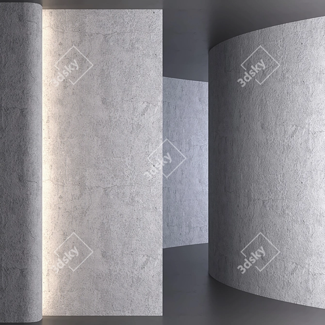 Corona Concrete Wall Texture 3D model image 1