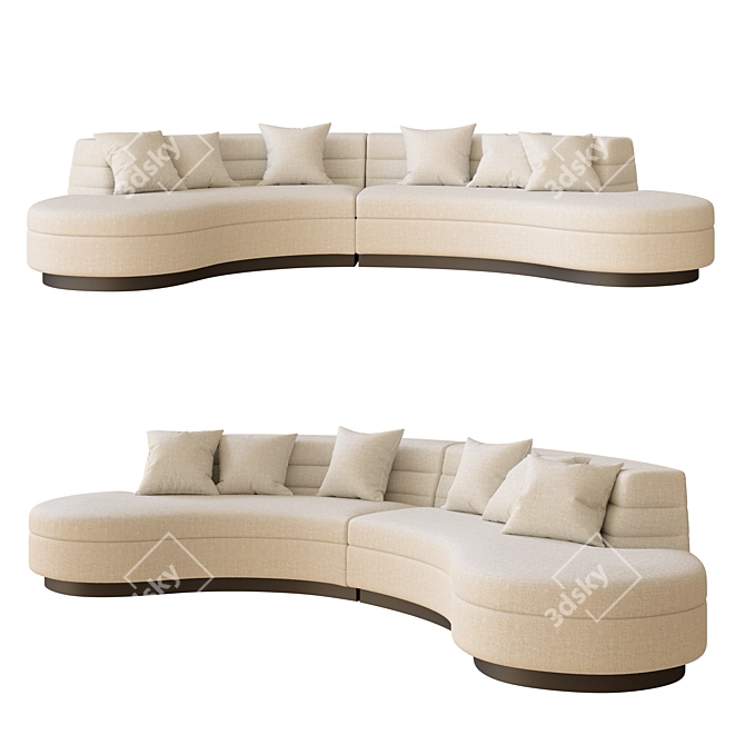 Elegant Lennox Sofa: Stylish Comfort 3D model image 1