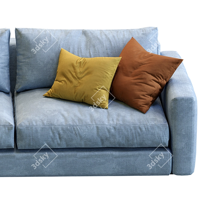 Ferlea Low-Poly Sofa: Minimalist Comfort 3D model image 7