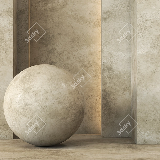 Travertine 4K Tileable Texture Kit 3D model image 1