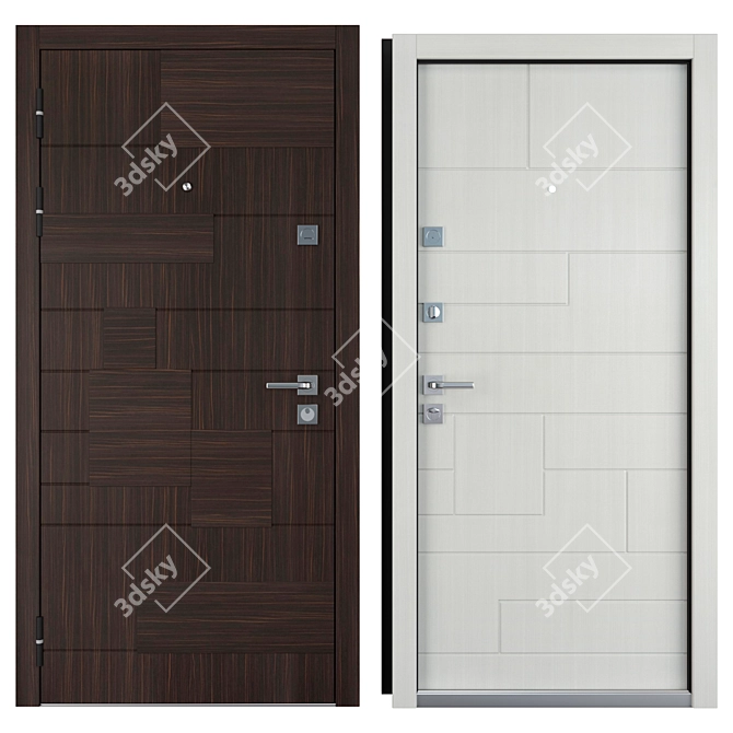 Etalon Favorit Metal Entrance Door 3D model image 3