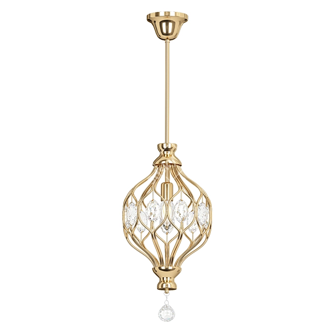 Elegant Crystal Pendant Lights 3D model image 3