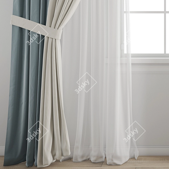 Poly Curtain: High-Quality Model 3D model image 2