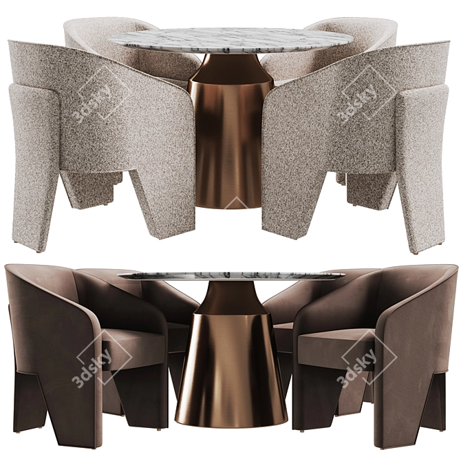  Pronard Cosmo + VASSALLO: Stylish Dining Set 3D model image 1