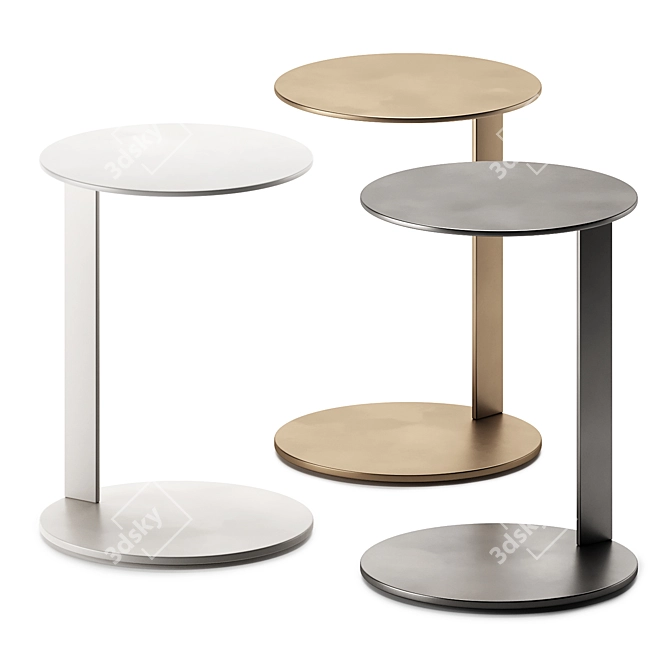  Note Modern Side Table | Elegant and Compact Design 3D model image 1