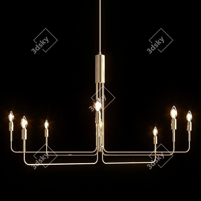 Elegant Candelabra Chandelier 3D model image 1