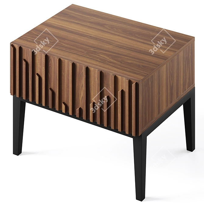 Moderna Bedside Table: Sleek and Functional 3D model image 2