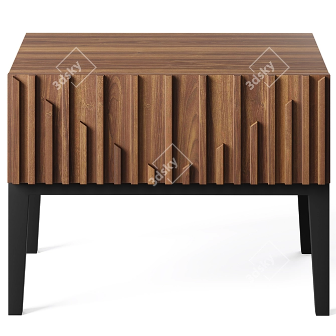 Moderna Bedside Table: Sleek and Functional 3D model image 3