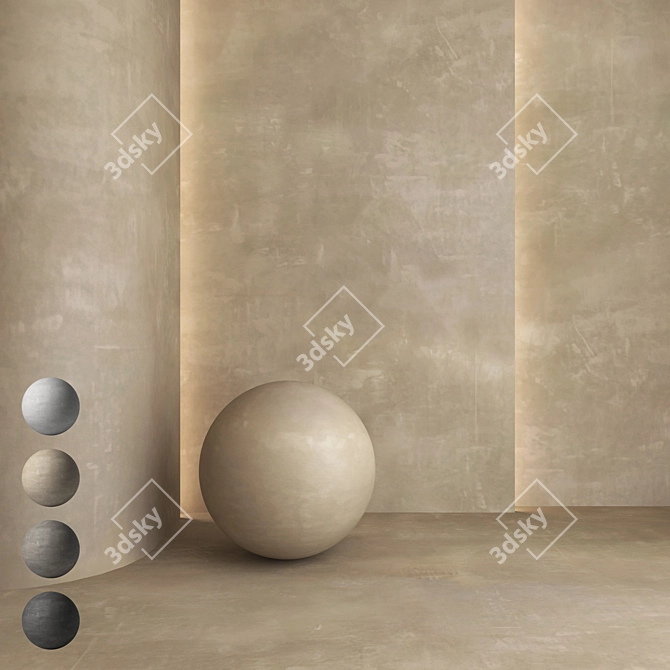 Decorative Plaster Texture Kit 3D model image 1