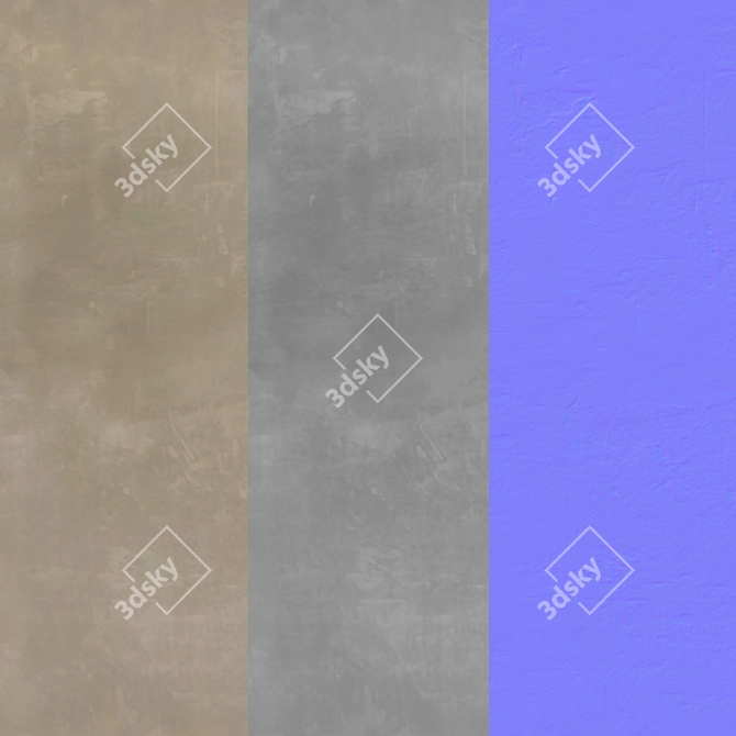 Decorative Plaster Texture Kit 3D model image 7