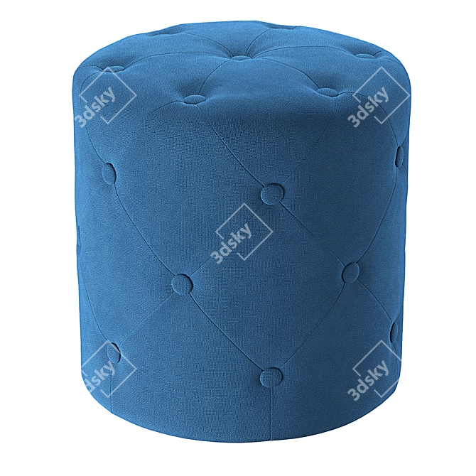 Luxury Velvet Pouffe Corolla 3D model image 4