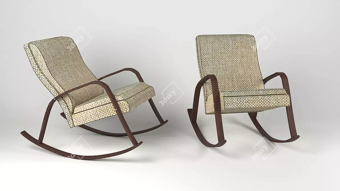 Contemporary Rocking Chair 3D model image 1