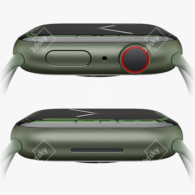 Sleek Apple Watch 7: Colors Galore! 3D model image 6