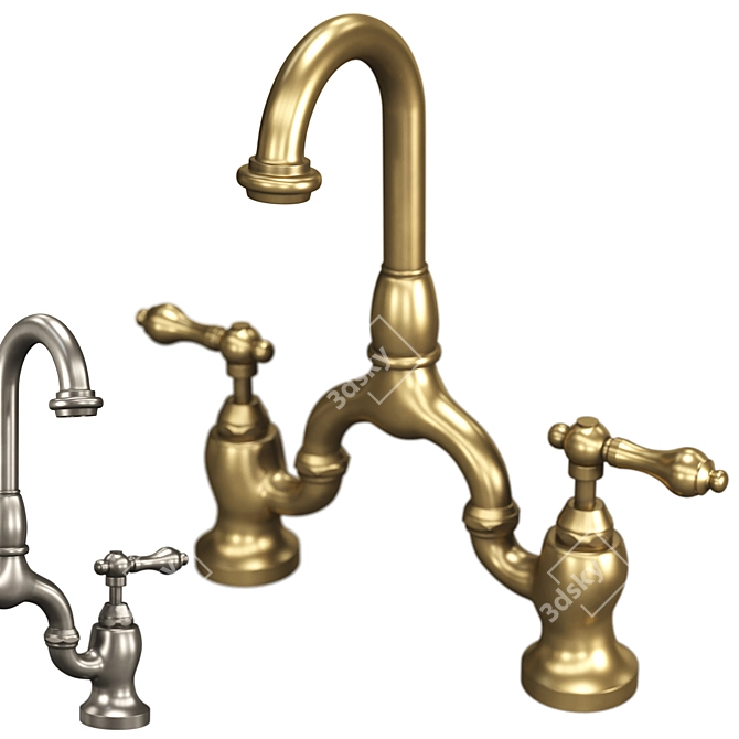 Kingston Heritage Faucets Set 3D model image 4