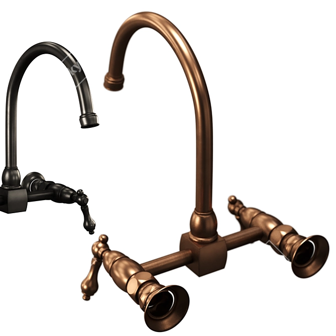 Kingston Heritage Faucets Set 3D model image 5