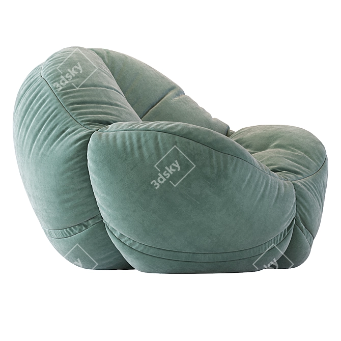 Ultimate Comfort Cloth Bean Bag 3D model image 4