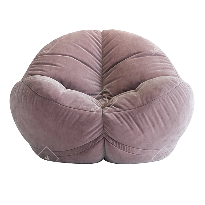 Ultimate Comfort Cloth Bean Bag 3D model image 5