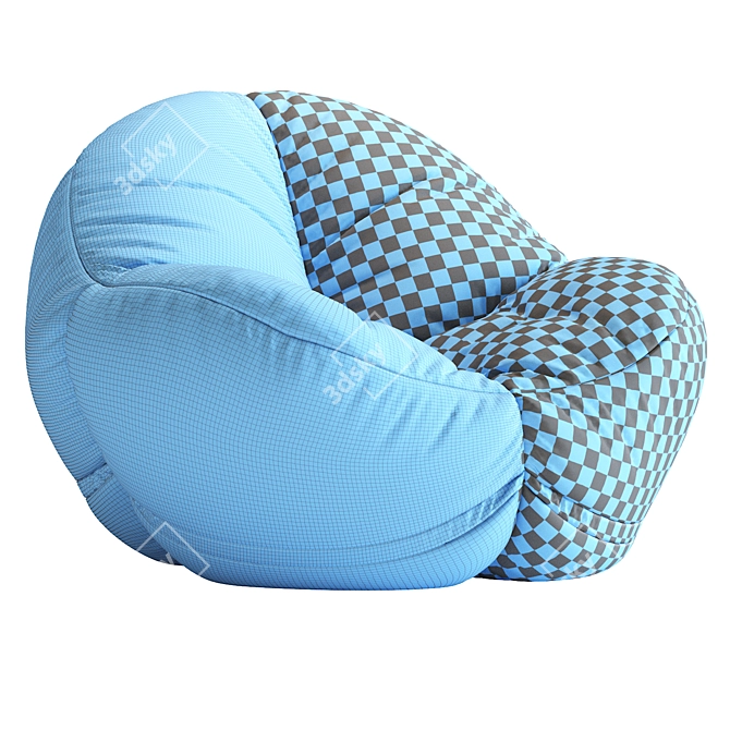 Ultimate Comfort Cloth Bean Bag 3D model image 7