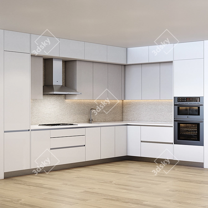 LG Modern Kitchen Set 3D model image 1