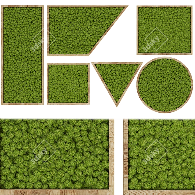 Nature's Harmony: Mossy Phyto Fitowall 3D model image 1