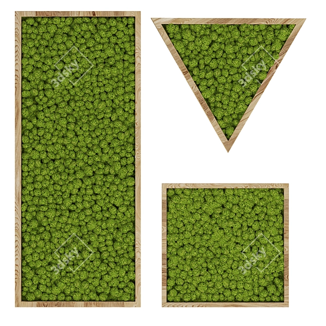 Nature's Harmony: Mossy Phyto Fitowall 3D model image 2