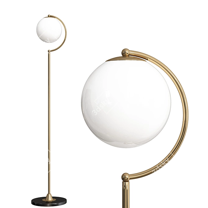 Sleek Floor Lamp: Meerosee 3D model image 1