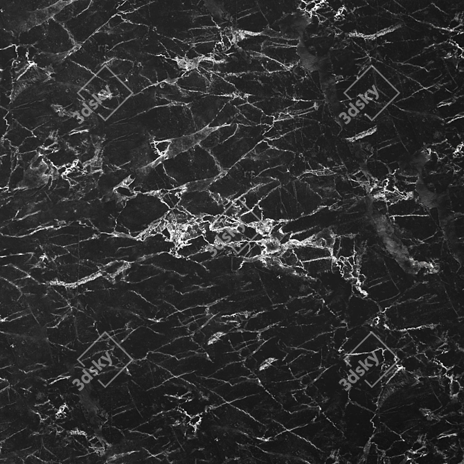 Black Marble Slab Material: PBR Texture Bundle 3D model image 3