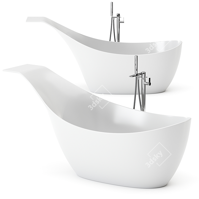 Novello Love: Luxury Bathtub with Vray and Corona 3D model image 1