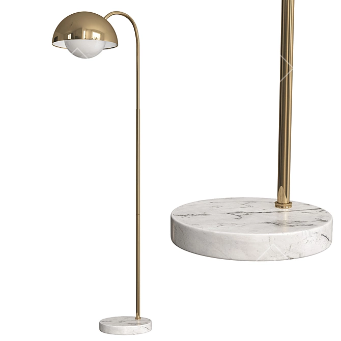 Eklanda: Modern Floor Lamp with Sleek Design 3D model image 1