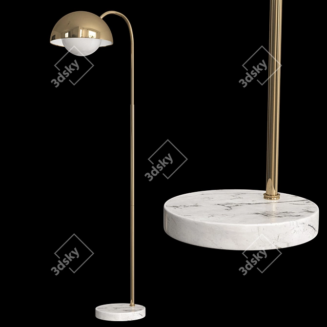 Eklanda: Modern Floor Lamp with Sleek Design 3D model image 2