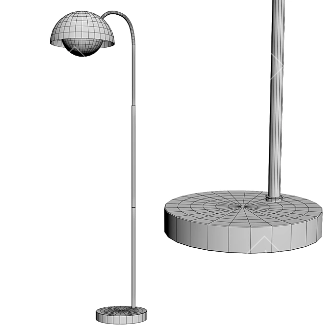 Eklanda: Modern Floor Lamp with Sleek Design 3D model image 3