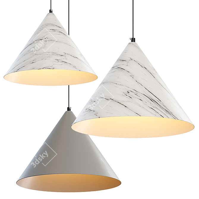 Elegant IDEA Pendant Light 3D model image 1