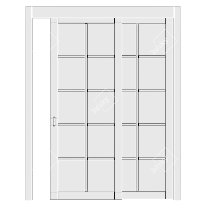 Elegant NEO Sliding Doors 3D model image 4