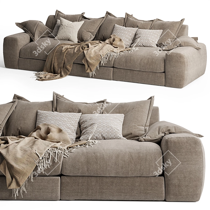 Modular Comfort Sofa: Wodge 2 3D model image 1