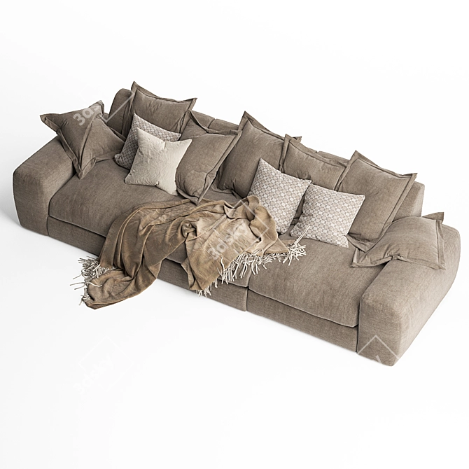 Modular Comfort Sofa: Wodge 2 3D model image 4