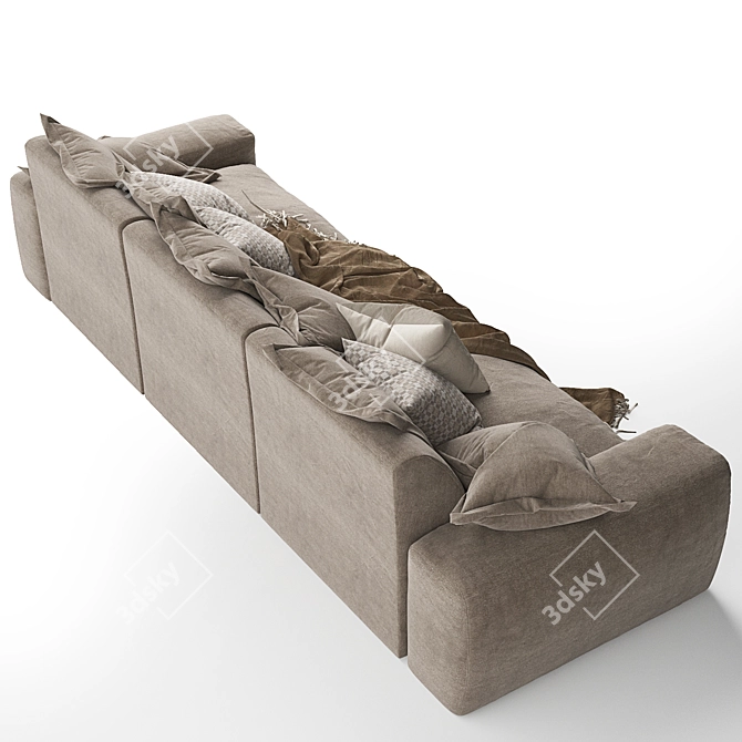 Modular Comfort Sofa: Wodge 2 3D model image 6